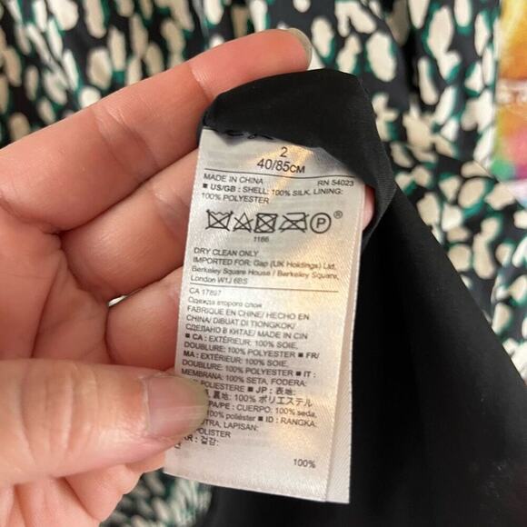 Banana Republic Limited Edition leopard print keyhole dress Silk Size 2 - Picture 6 of 7